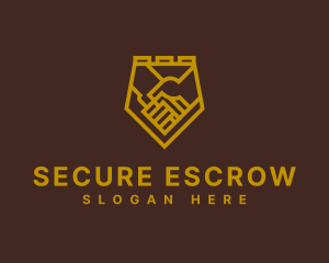 Escrow - Shield Handshake Business logo design