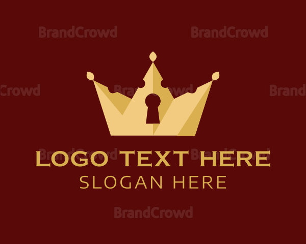Gold Keyhole Crown Logo