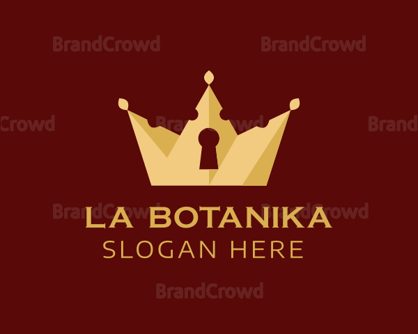 Gold Keyhole Crown Logo