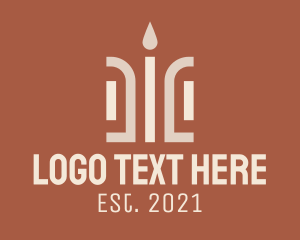 Beige - Candle Lighting Decoration logo design