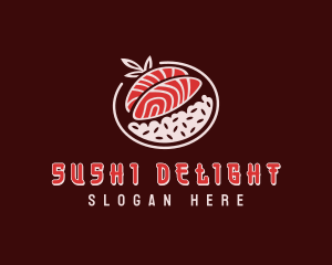 Salmon Sushi Rice  logo design