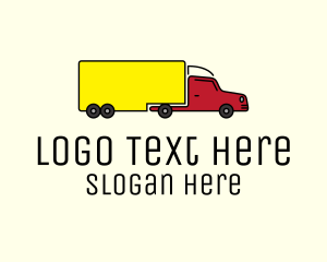 Long Cargo Truck Logo