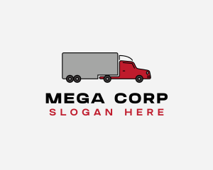 Long Cargo Truck logo design