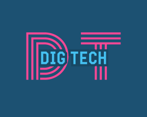 Digital Tech Circuit logo design