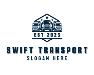 Logistics Truck Transportation logo design