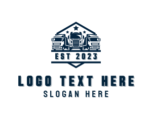 Trucking - Logistics Truck Transportation logo design