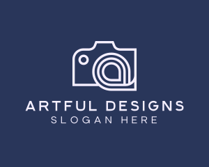 Camera Film Letter A logo design