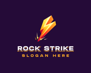 3D Lightning Strike logo design