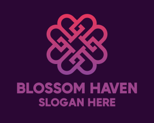 Flower - Beauty Violet Flower logo design