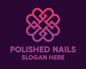 Beauty Violet Flower  logo design