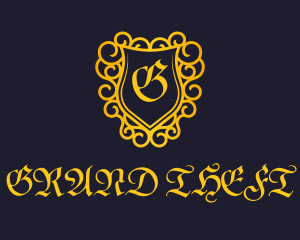 Deluxe - Golden Medieval Crest logo design