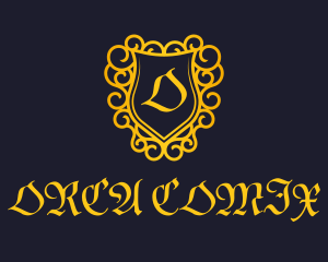 Funeral - Golden Medieval Crest logo design