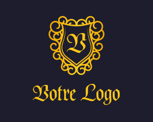 Instagram - Golden Medieval Crest logo design