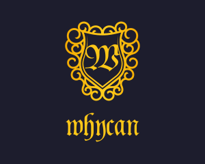 Hotel - Golden Medieval Crest logo design