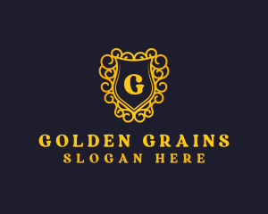 Golden Medieval Crest  logo design