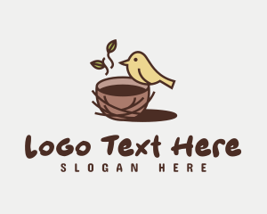 Nest - Natural Coffee Bird Nest logo design
