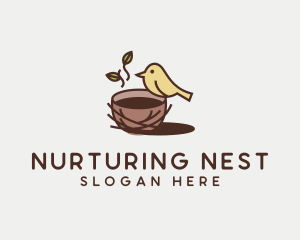 Coffee Bird Nest logo design