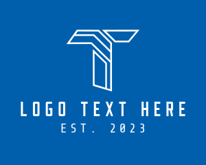 White - Web Tech Letter T logo design