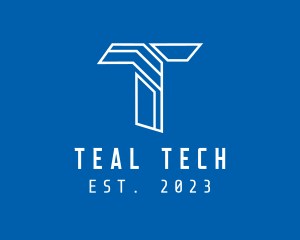 Web Tech Letter T logo design