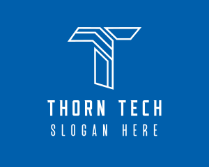 Web Tech Letter T logo design