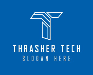 Web Tech Letter T logo design