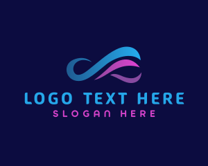 Startup - Infinity Loop Wave logo design