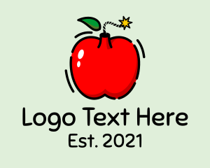 Apple Fruit Bomb  logo design