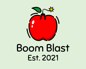 Explosive - Apple Fruit Bomb logo design