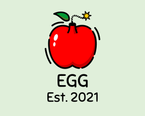 Grocer - Apple Fruit Bomb logo design