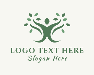 Vegetarian - Environmental Human Tree logo design