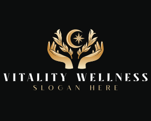 Hand Moon Wellness logo design