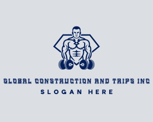 Muscle - Dumbbell Gym Workout logo design