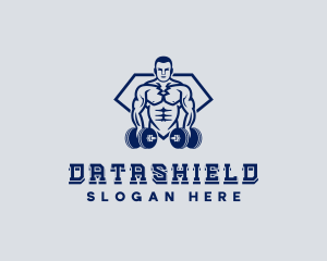 Weightlifter - Dumbbell Gym Workout logo design