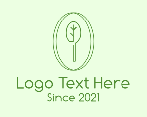 Linear - Green Minimalist Tree logo design