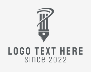 Writer - Pillar Pen Writer logo design
