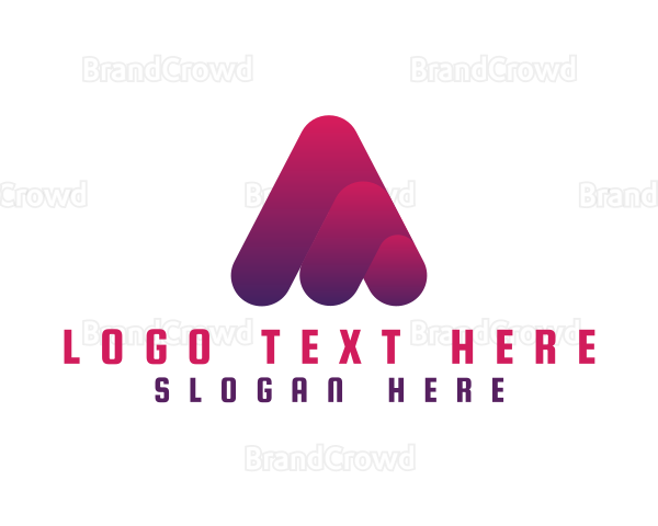 Gradient Abstract Letter A Logo