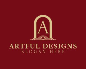 Arch Hotel Interior Design logo design