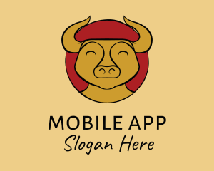 Cultural - Happy Chinese Ox logo design