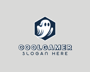 Spooky Halloween Ghost Logo