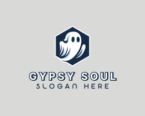 Spooky Halloween Ghost logo design