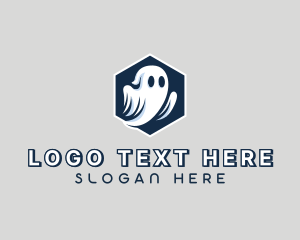 Paranormal - Spooky Halloween Ghost logo design