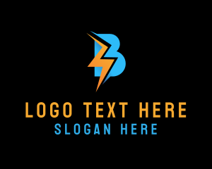 Charge - Energy Lightning Bolt logo design