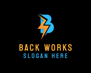 Energy Lightning Bolt logo design