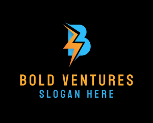 Energy Lightning Bolt logo design