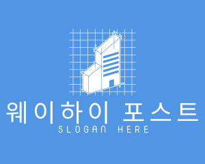 Blue Tower Blueprint logo design