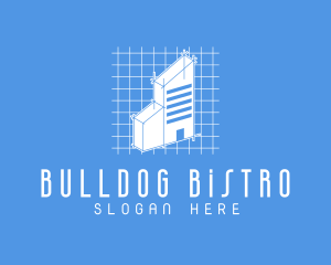 Blue Tower Blueprint logo design