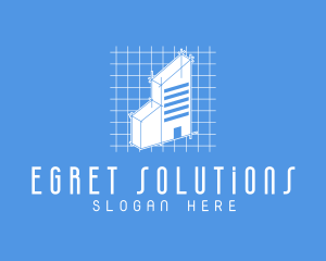 Blue Tower Blueprint logo design