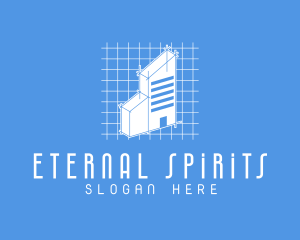 Blue Tower Blueprint logo design