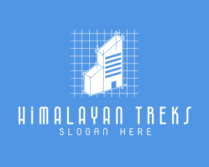 Blue Tower Blueprint logo design