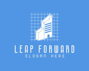 Blue Tower Blueprint logo design